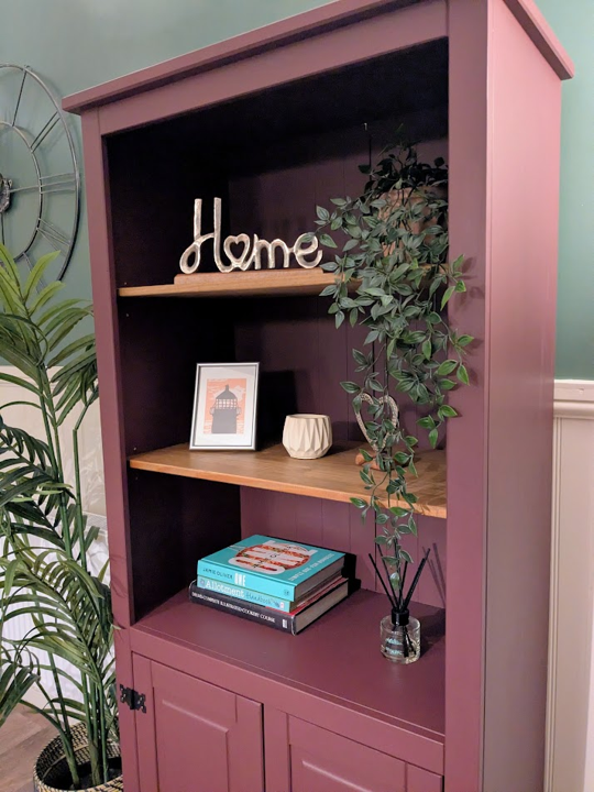 Tall bookcase with cupboard