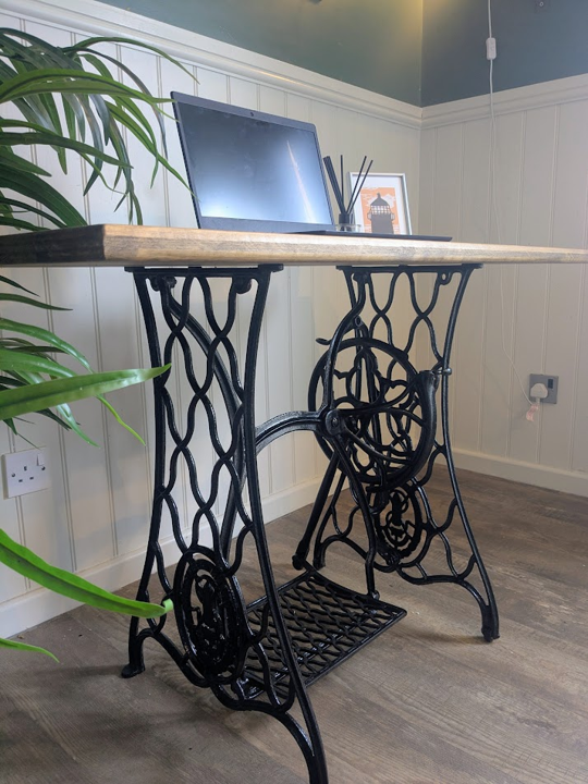 upcycled vintage singer desk