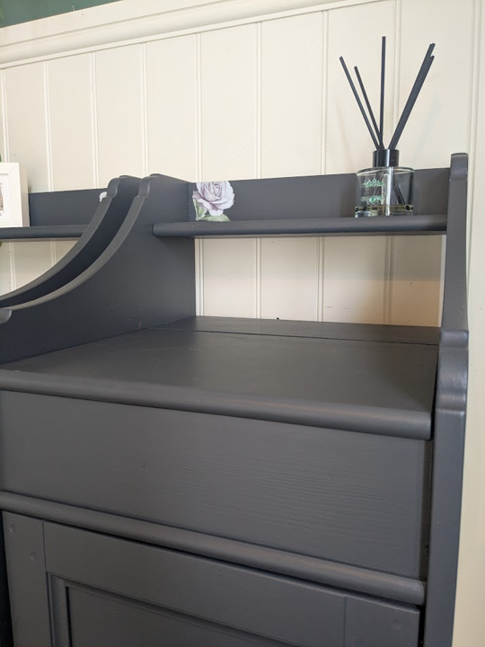 lift top blue cabinets