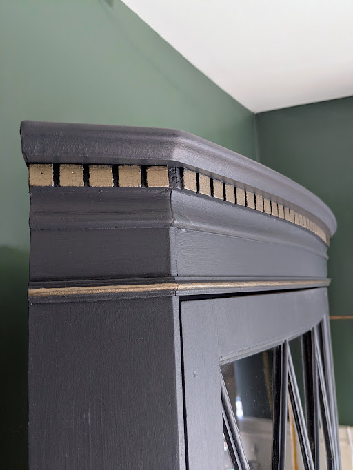 Corner Display Cabinet in Blue