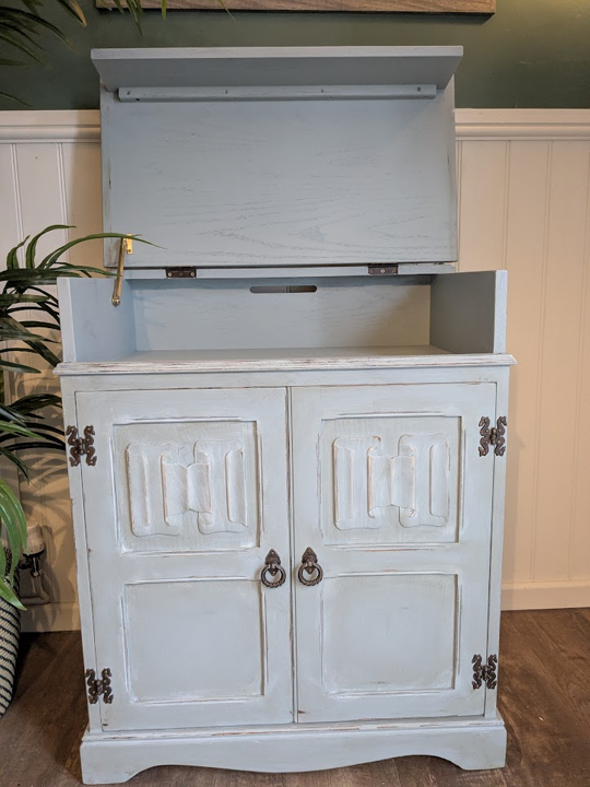 shabby chic upcycled storage cabinet