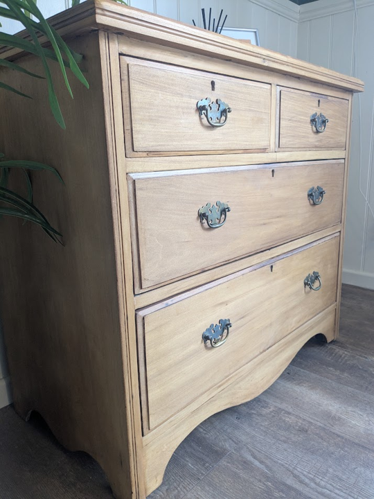 refurbished solid wood chest of drawers