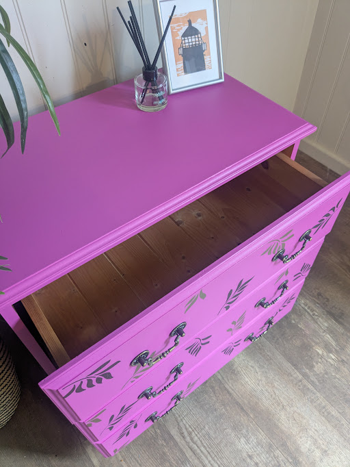 pink chest of drawers