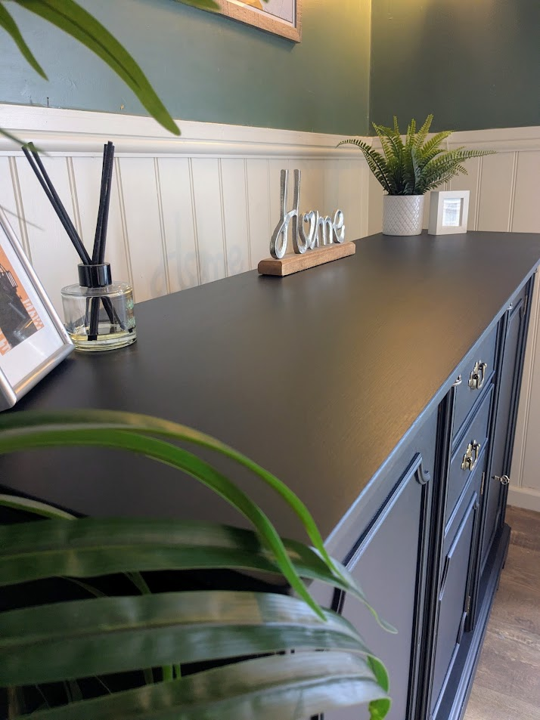 black sideboard
