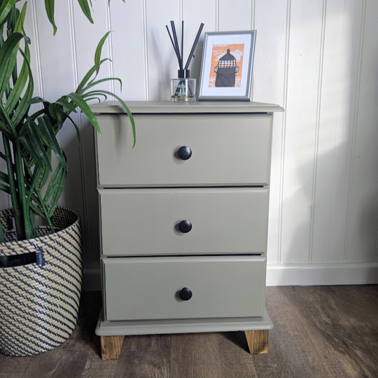 green bedside table