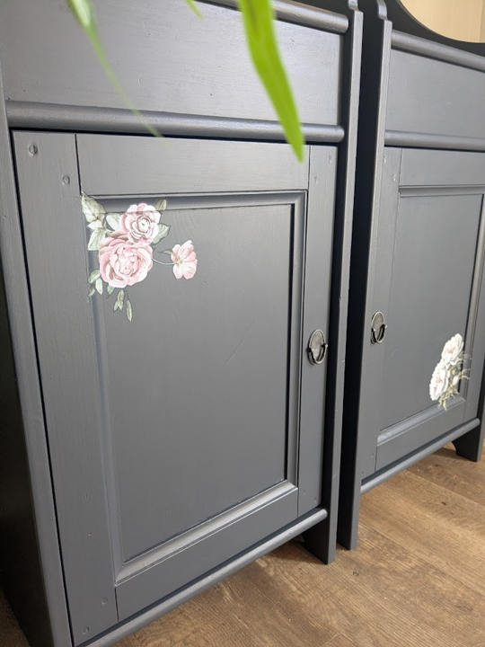 blue cupboard