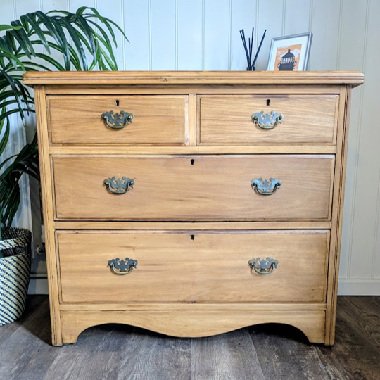 refurbished wooden chest of drawers