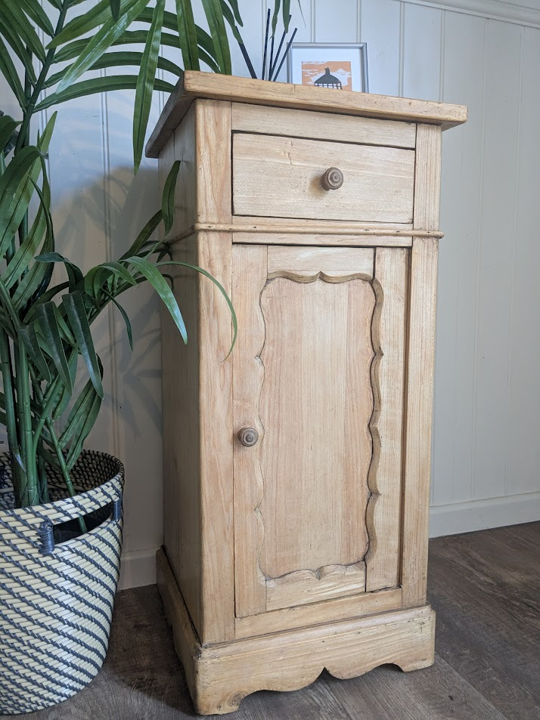 narrow pine cupboard