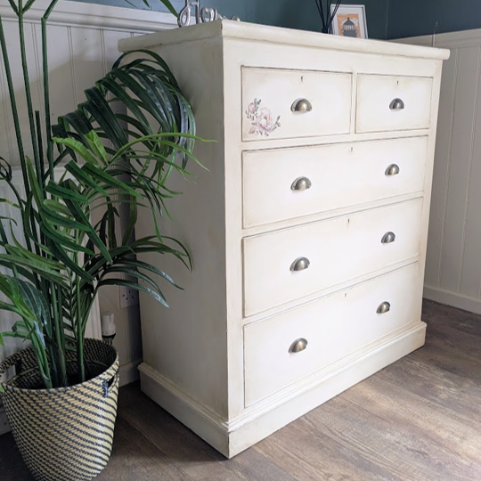 white furniture and wall paint