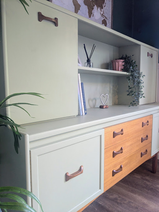 mid century upcycled sideboard
