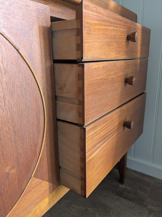 refurbished mid century sideboard