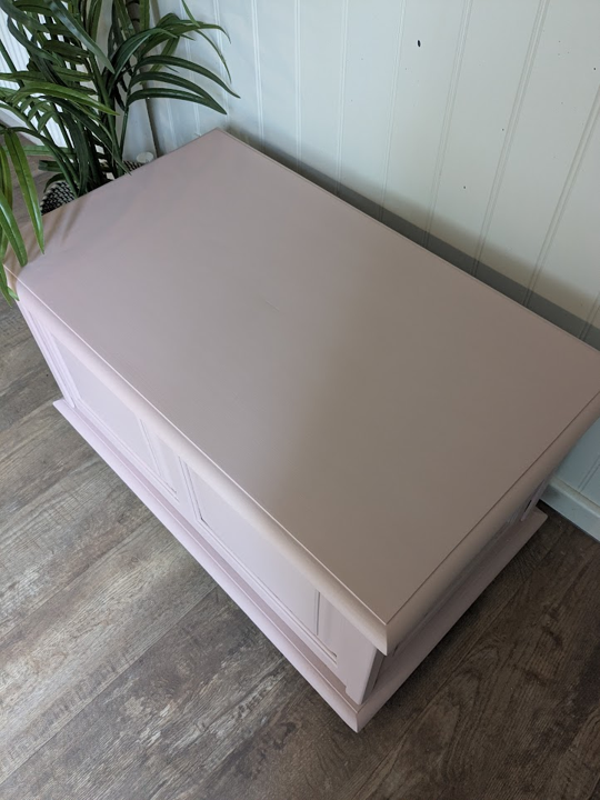pink upcycled blanket box