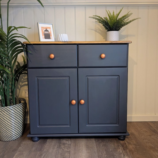 dark blue cupboard