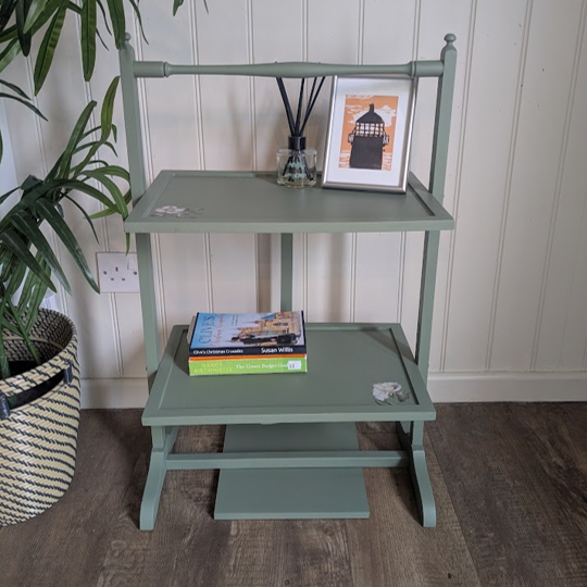 green vintage side table