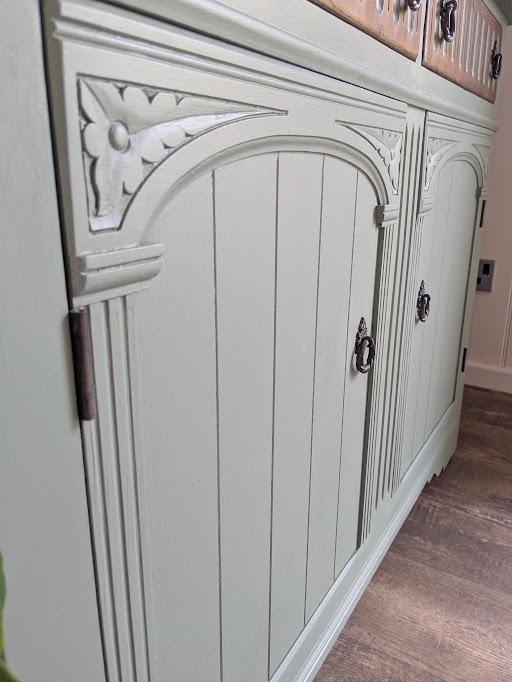 upcycled green dresser