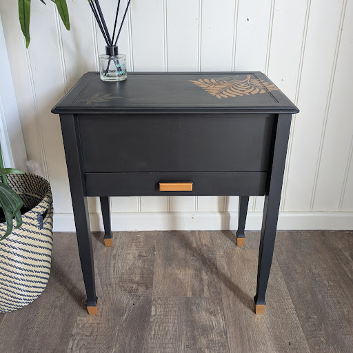 Black sewing box table