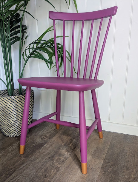 Purple painted dining chair