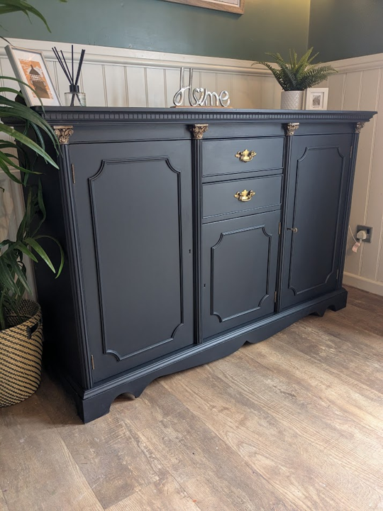 blue black sideboard