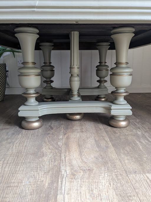 square coffee table with ornate legs