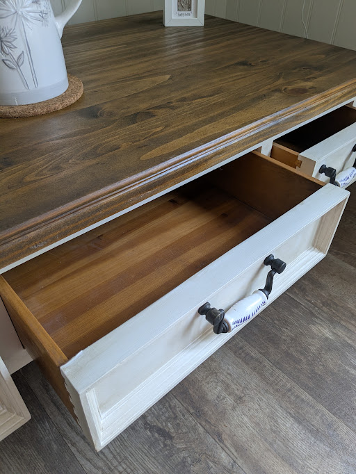 Upcycled large coffee table with storage