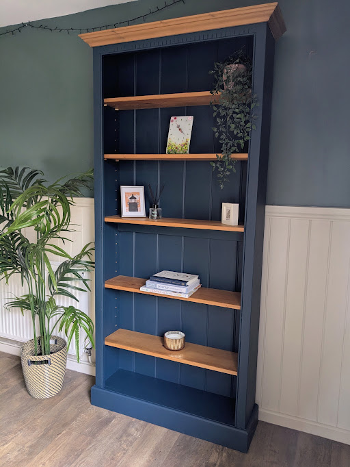 Large painted bookcase