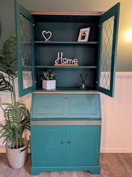 upcycled writing bureau