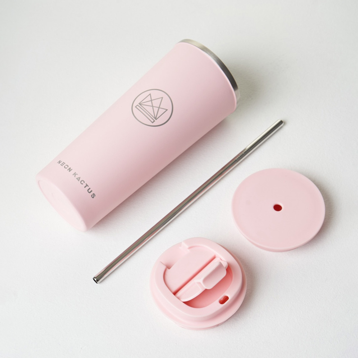 Neon Kactus Pink Insulated Travel Mug