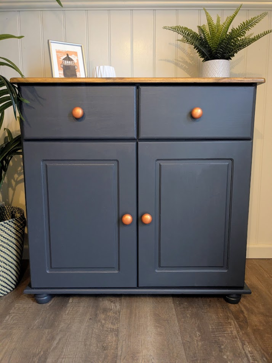 midnight blue cupboard