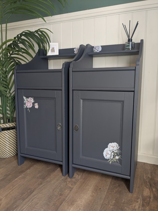 upcycled pine side cabinets