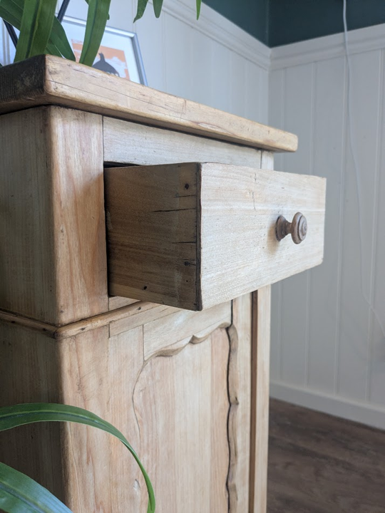 slim pine cupboard