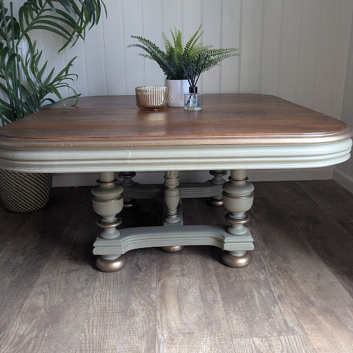 coffee table with green legs