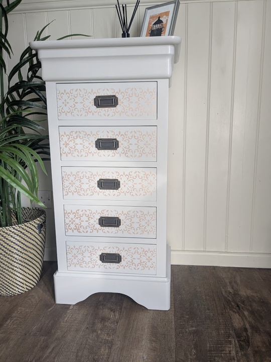 narrow slim upcycled drawers