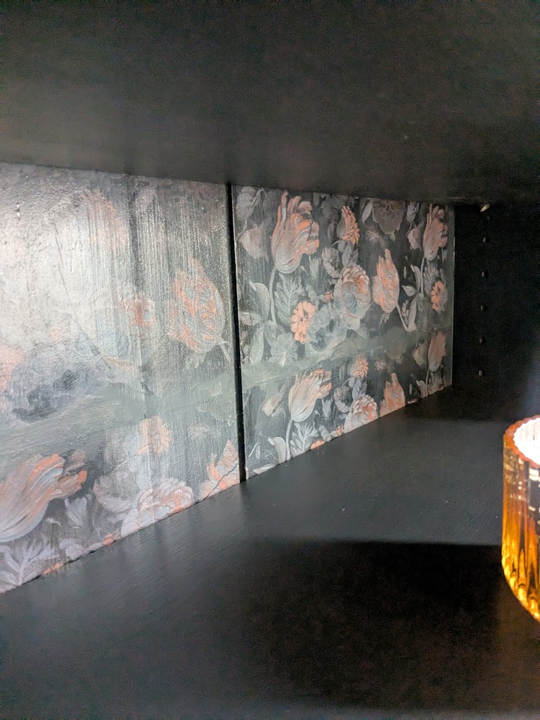floral detailed upcycled bookcase