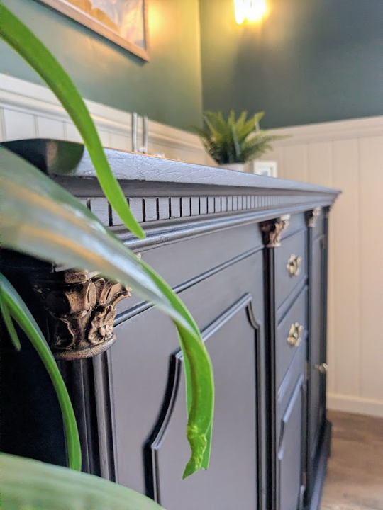 painted sideboard in black