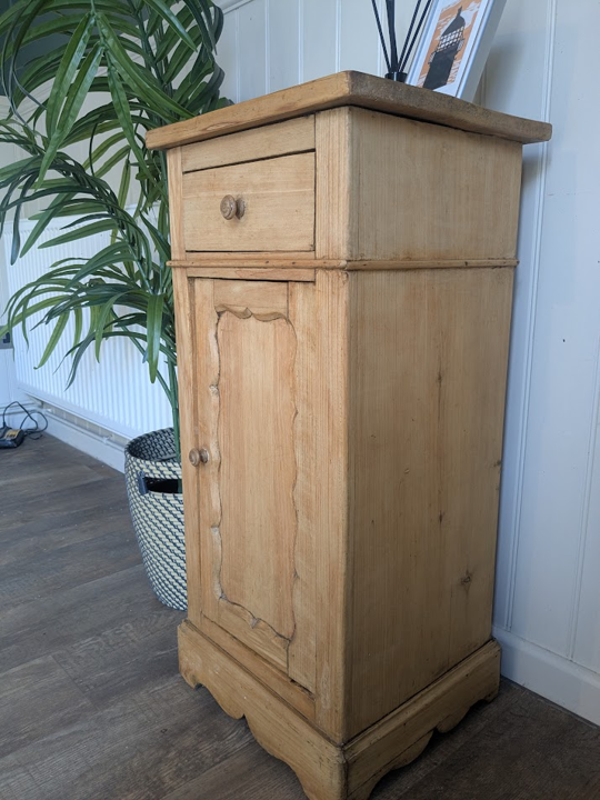 slim vintage wooden cupboard