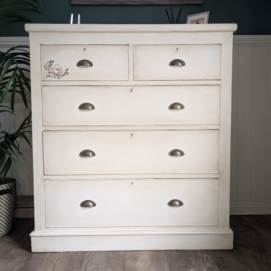 Large White Chest of Drawers