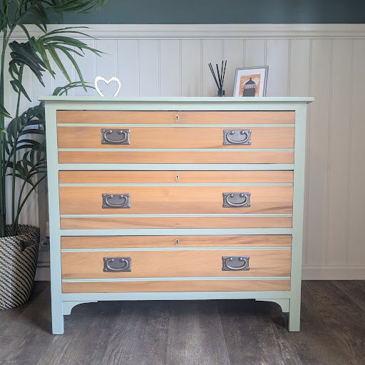 green chest of drawers