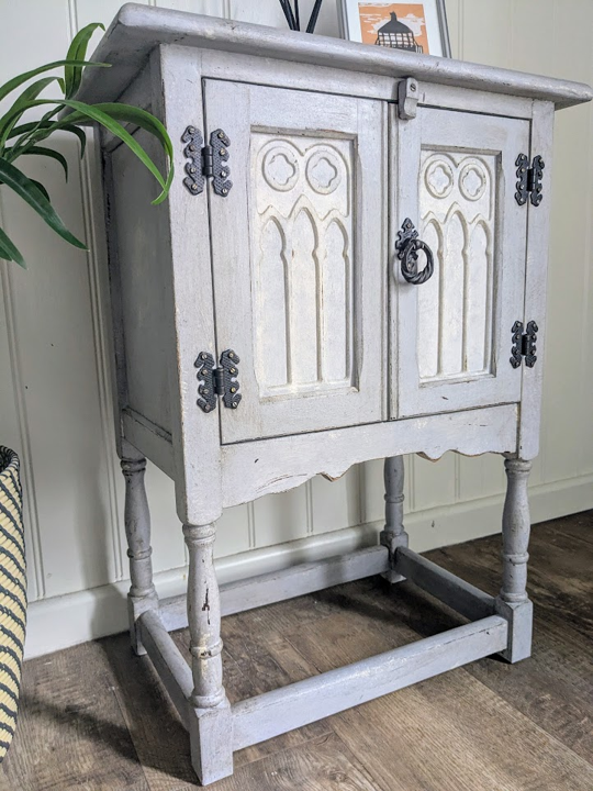 small upcycled side unit