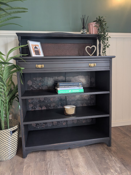 gothic black bookcase