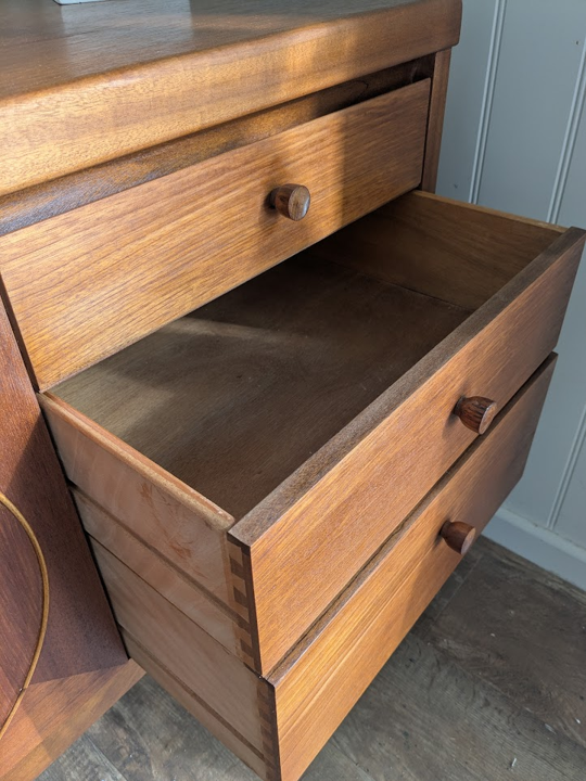 wooden midcentury sideboard