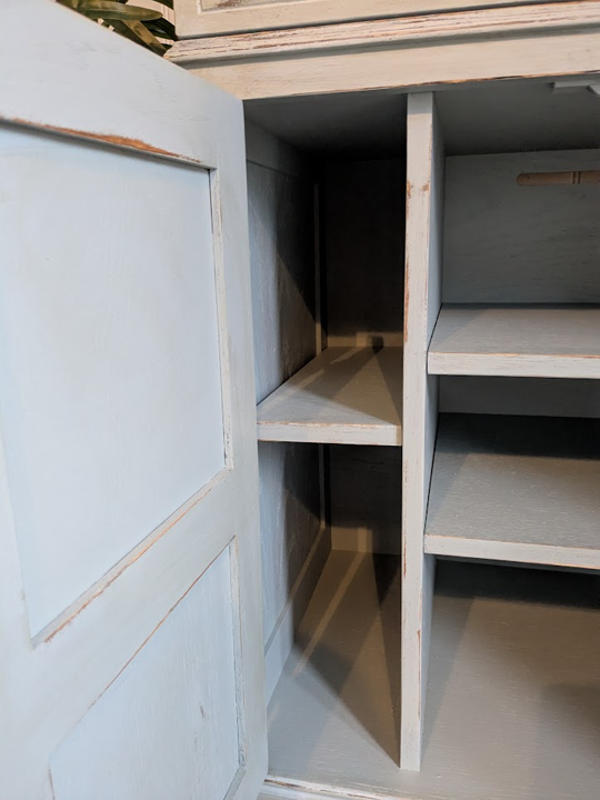 vintage cabinet in scotch mist