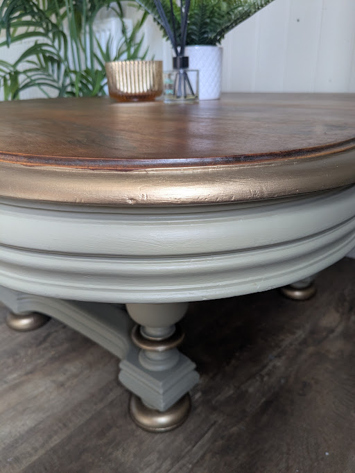 large ornate square coffee table