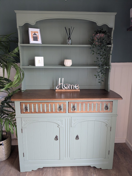 vintage green dresser