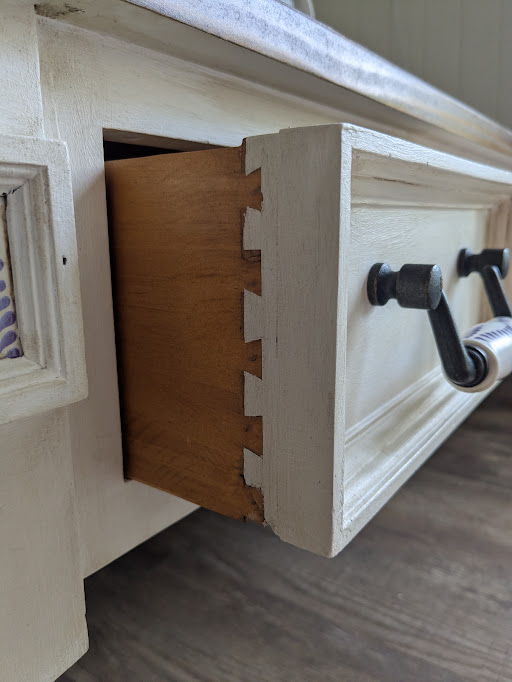 Coffee table with dovetail drawers solid wood