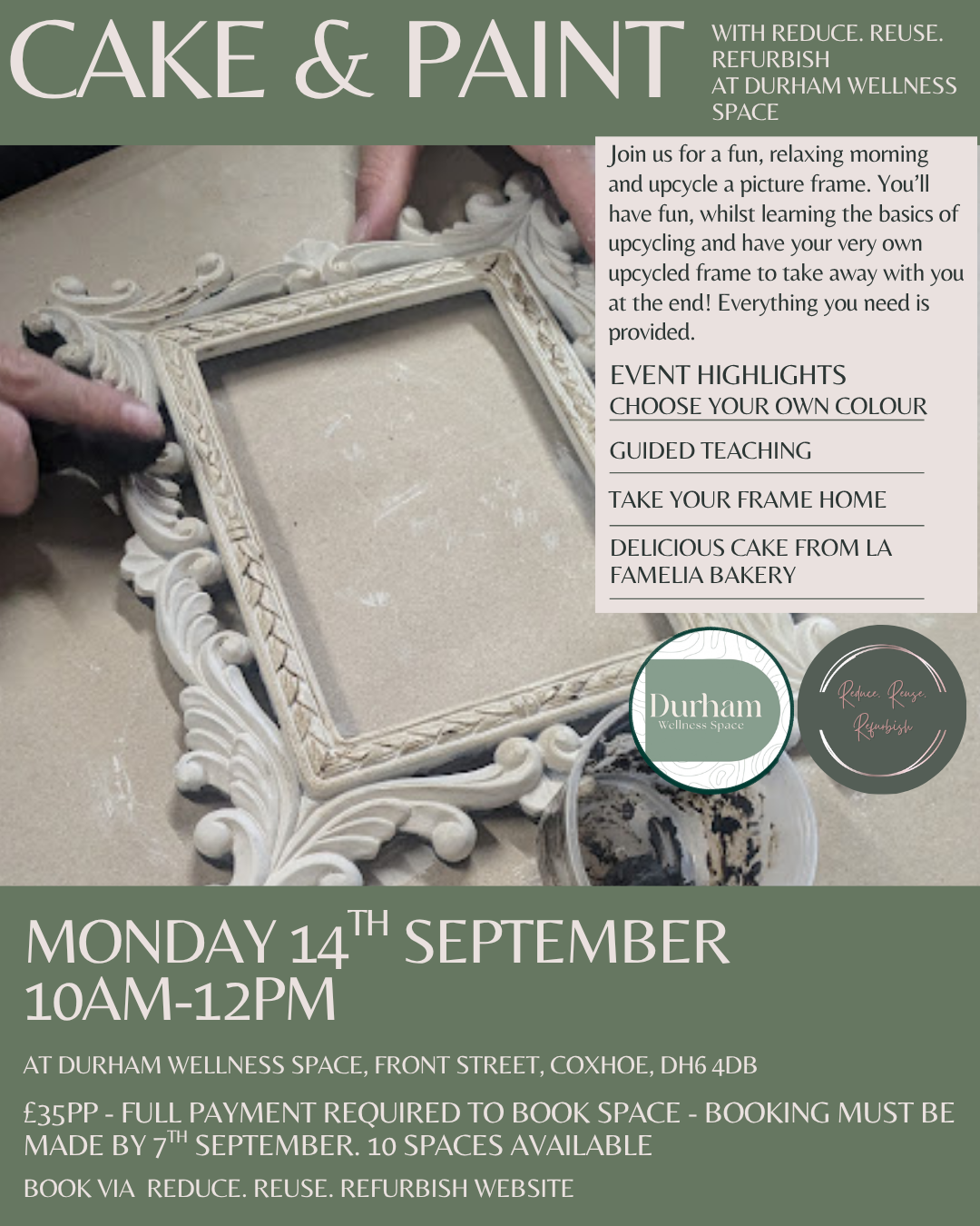 Cake & Paint and Durham Wellness Space