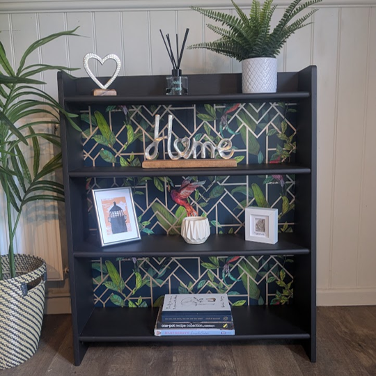 black bookcase