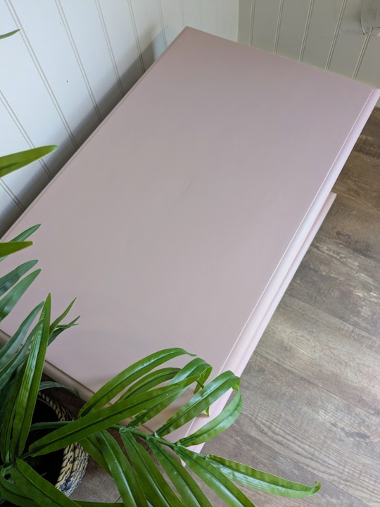 upcycled pink ottoman