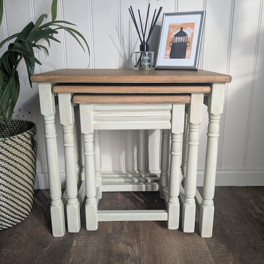 light green nest of tables