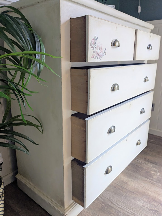 vintage white chest of drawers