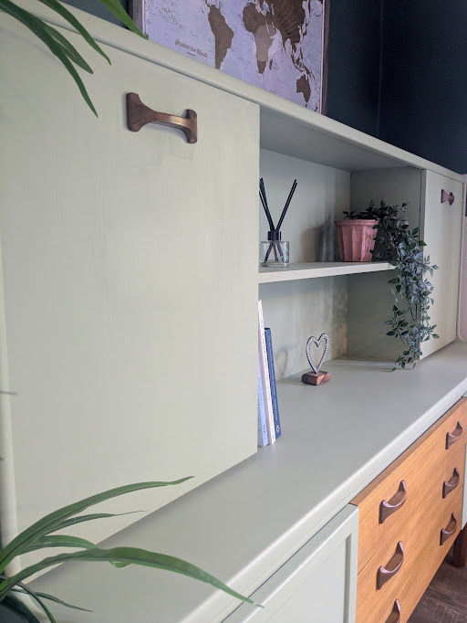 upcycled mid century sideboard